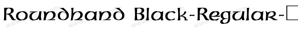 Roundhand Black-Regular字体转换